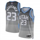 Utah Jazz #23 Lauri Markkanen City Edition Stitched Basketball  Gray