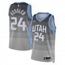 Utah Jazz #24 Walker Kessler City Edition Stitched Basketball  Gray
