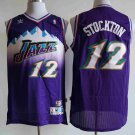 Utah Jazz 12# John Stockton Basketball  Purple Throwback