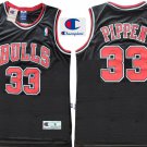 Vintage Vintage 90s Champion Bulls #33 Scottie Pippen Basketball  Black