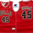 Vintage Vintage 90s Champion Bulls #45 Michael Jordan Basketball  Red