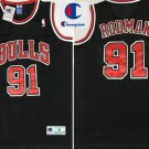 Vintage Vintage 90s Champion Bulls #91 Dennis Rodman Basketball  Black