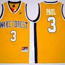 Wake Forest Demon Deacons Chris Paul #3 Yellow College