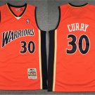 Warriors #30 Stephen Curry Throwback  Orange