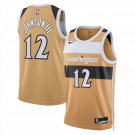 Washington Wizards #12 Tre Johnson III City Edition  Gold Tan