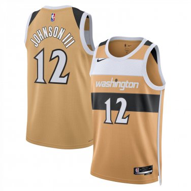 Washington Wizards #12 Tre Johnson III City Edition  Gold Tan