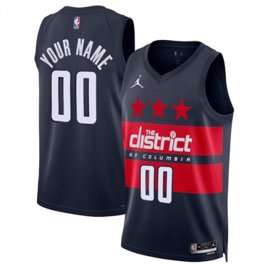 Washington Wizards Active Player Custom Navy 2024 25 Statement Edition  navy