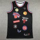 94 joint black print+embroidery
