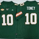 Miami Hurricanes Green #10 TONEY.