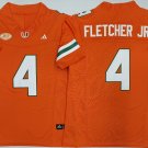 Miami Hurricanes Orange #4 FLETCHER JR..