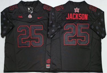 Ohio State Buckeyes Black  #25 JACKSON.