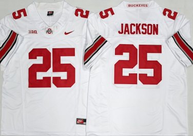 Ohio State Buckeyes White #25 JACKSON.