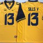 West Virginia Mountaineers Yellow #13 SILLS V
