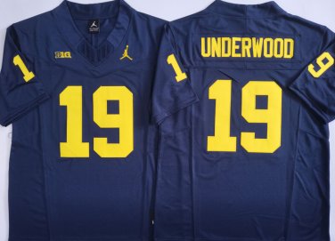Michigan Wolverines Blue #19 UNDERWOOD.