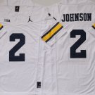 Michigan Wolverines White #2 JOHNSON.