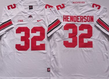 Ohio State Buckeyes White #32 HENDERSON.