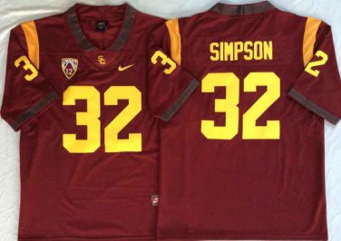 USC Trojans Red #32 SIMPSON.