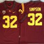USC Trojans Red #32 SIMPSON.