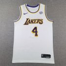 Lakers 4 white round neck
