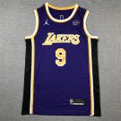 Lakers 9 purple round neck