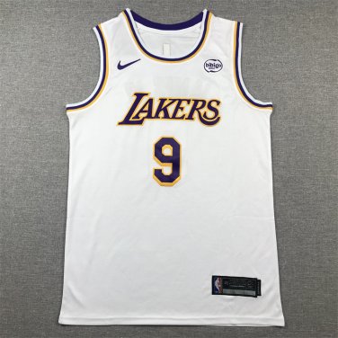 Lakers 9 white round neck