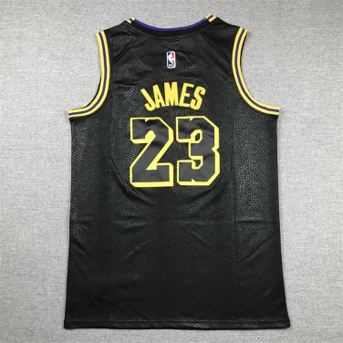 Lakers 23 Black Serpent Pattern
