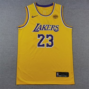 Lakers 23 yellow round neck