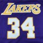 Lakers 34 Purple V-neck Retro