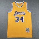 Lakers 34 Yellow Retro Gold Label