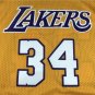Lakers 34 Yellow V-neck Retro
