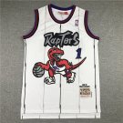 Raptors 1 White Dragon Retro Logo