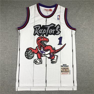 Raptors 1 White Dragon Retro Logo