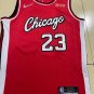22 season Bulls No. 23 Red Diamond City Edition jersey