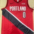 22 season Trail Blazers No. 0 Red Lillard  jersey