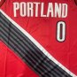 22 season Trail Blazers No. 0 Red Lillard jersey