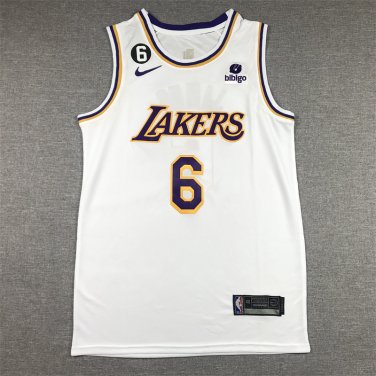 23 Lakers 6 white round neck