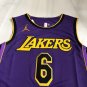 23 season AU player version Lakers No. 6 retro purple XS-XXL