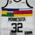 23 season Timberwolves No. 32 white  jersey
