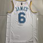 23rd season Lakers No. 6 Classic Retro White XS-XXL