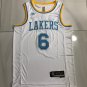 23rd season Lakers No. 6 Classic Retro White XS-XXL