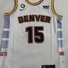 23rd season Nuggets No. 15 White Yokichi  jersey