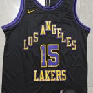 24 new NBA Lakers 15 # Reeves City Edition black jersey