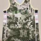 24 season Bucks No. 0 Army Green City Edition jersey
