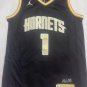 24 season Hornets No.1 Black Jordan jersey
