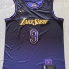 25 new NBA Lakers 9 # Brownie City Edition gradient purple jersey
