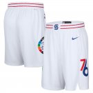 25th season 76ers City White Pants