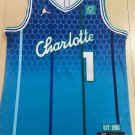75th Anniversary Hornets No.1 Blue Transfer Jordan jersey 75th Anniversary Hornets No.1 Blue Transfer Jordan jersey
