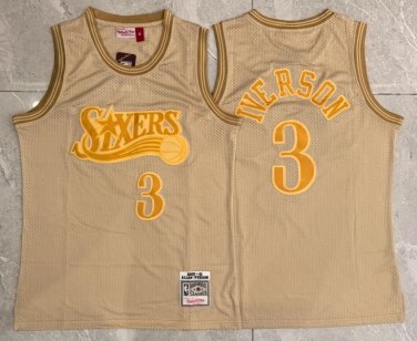 76ers 3 Retro Gold