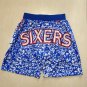 76ers Mitchell Ness team standard blue ball sports pants