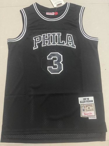 76ers No. 3 Black Retro